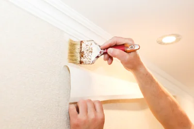 Pose de papier peint à Vélines — revêtements muraux et toiles de verre